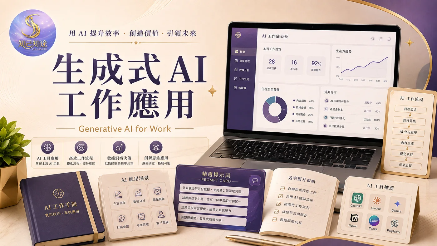 生成式 AI 工作應用課程主視覺