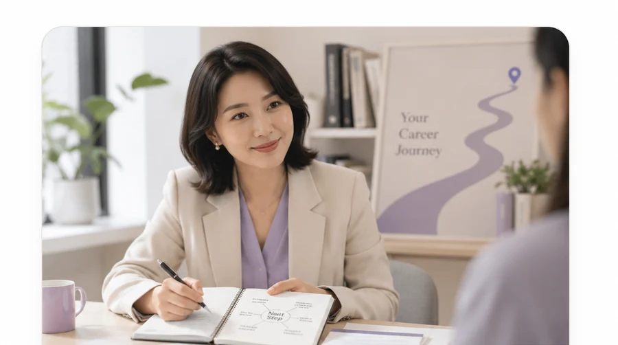 知己知途講師與個案討論職涯方向