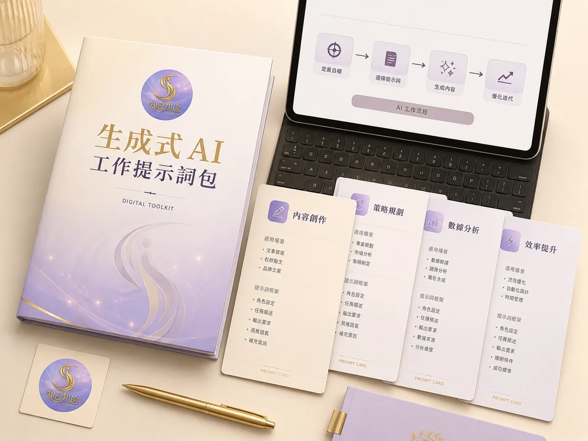 生成式 AI 工作提示詞包數位工具包產品照